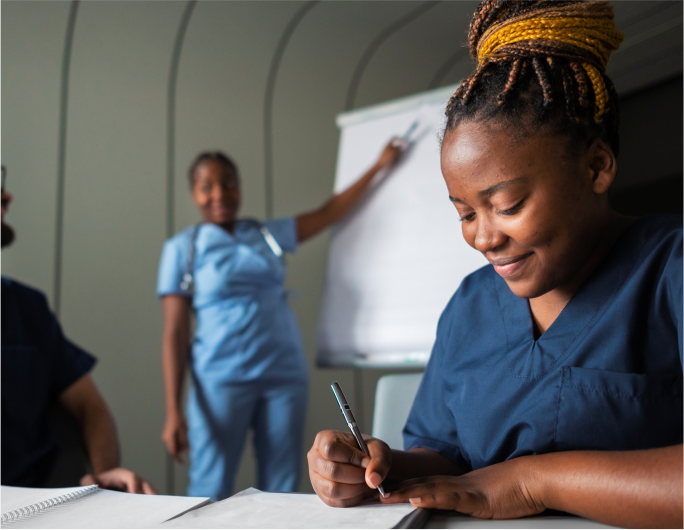 image of a health workers carrying out an assessment
